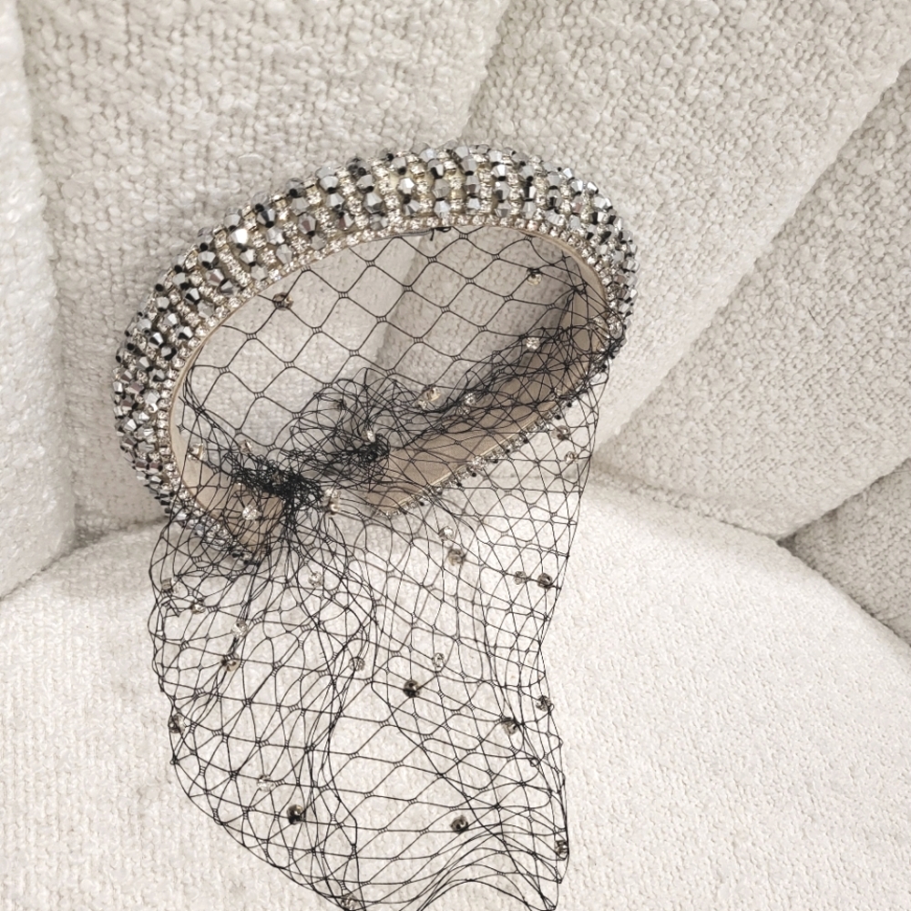 Rhinestone tulle headband